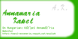 annamaria kapel business card